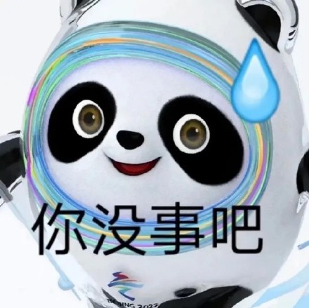 熊猫脸冰墩墩表情包图片