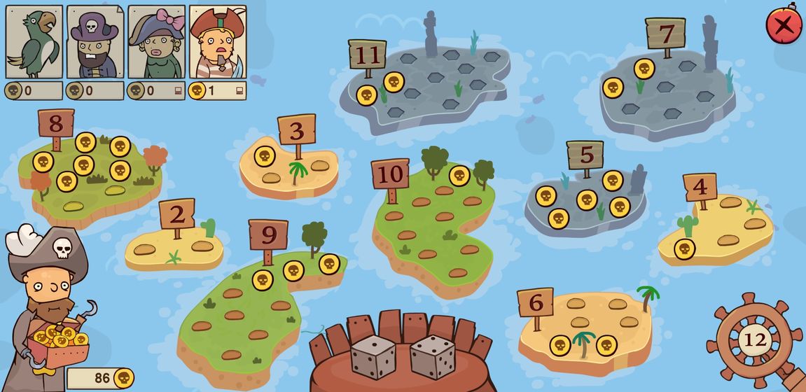 Pirates Treasure Hunt: Kids learn maths by playing