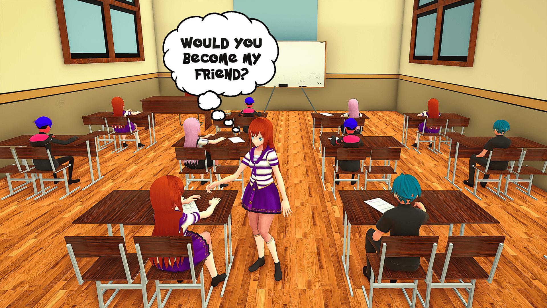 动漫女孩高中模拟器3D