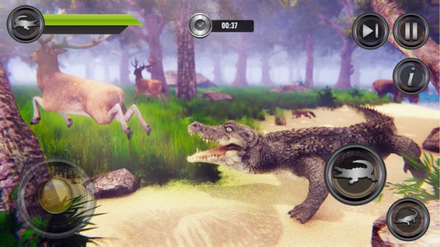 生气的 鳄鱼 攻击 游戏 3d