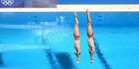 男子双人10米跳台决赛 男子双人10米跳台曹陈组合摘银