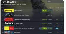 《赛博朋克2077》“往日之影”明日正式发售，游戏本体和资料片登顶Steam全球热销榜